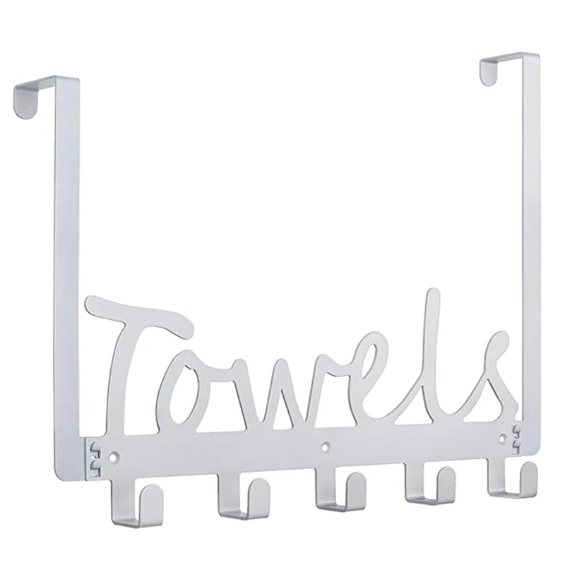 

Вешалка для полотенец над дверью, настенная вешалка-органайзер для ванной комнаты для полотенец, халата, пальто