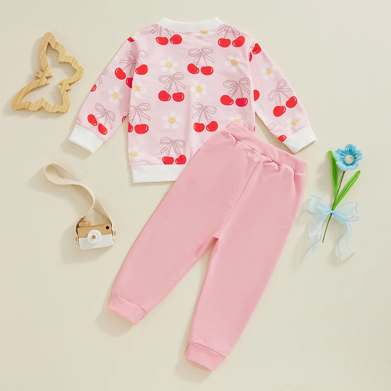 Комплекты из 2 предметов для девочек на осень и зиму свитшот с длинным рукавом