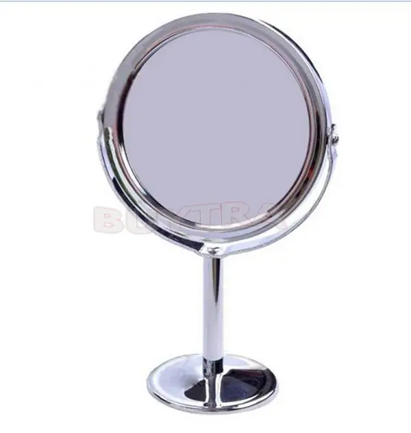 

DSHOU219 Make Up Mirrors Stainless Steel Holder Cosmetic Bathroom Double-Sided Desk Makeup Mirror
