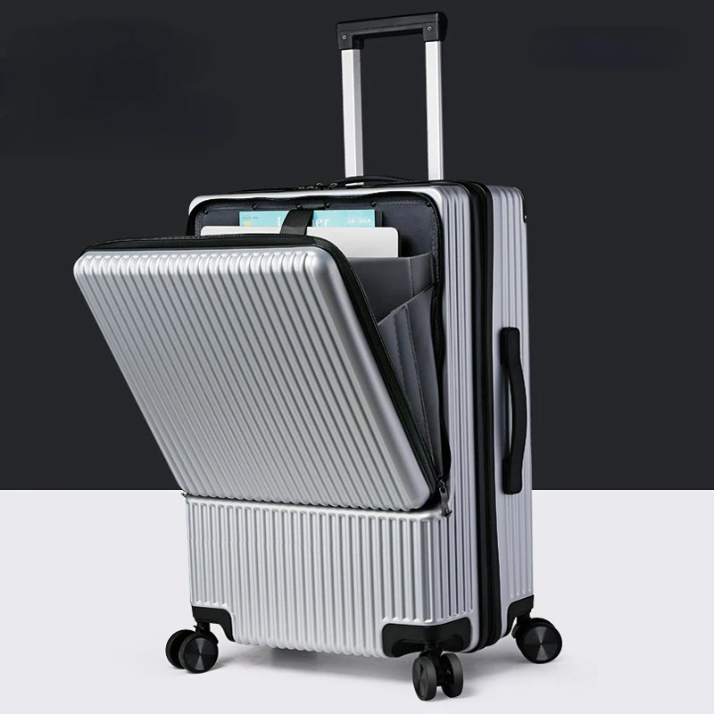 Aluminum frame Travel suitcases Universal wheel Trolley PC Box trolley luggage bag Men's business 20 inches carry ons Luggage