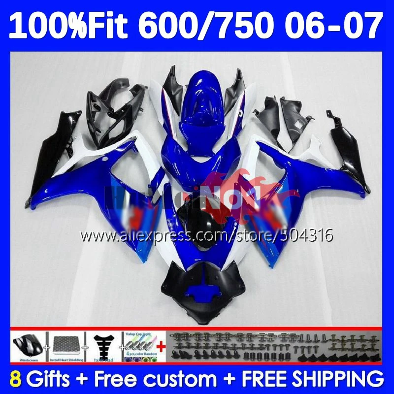 

Injection Body For GSXR-750 GSXR 600 750 CC 600CC 16No.2 GSXR-600 K6 750CC GSXR600 GSXR750 06 07 2006 2007 Fairing blue stock