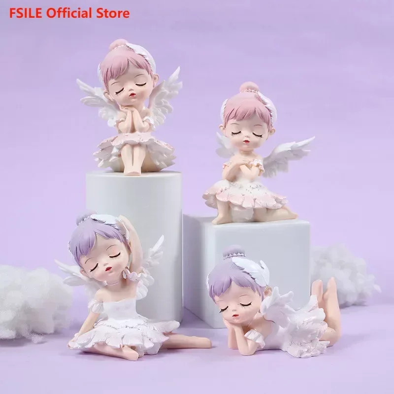 

FSILE Cake Ornaments Resin Car Ornaments Figure Gifts Bella Ballet Girls Cute Tabletops Birthday Graduation Gifts