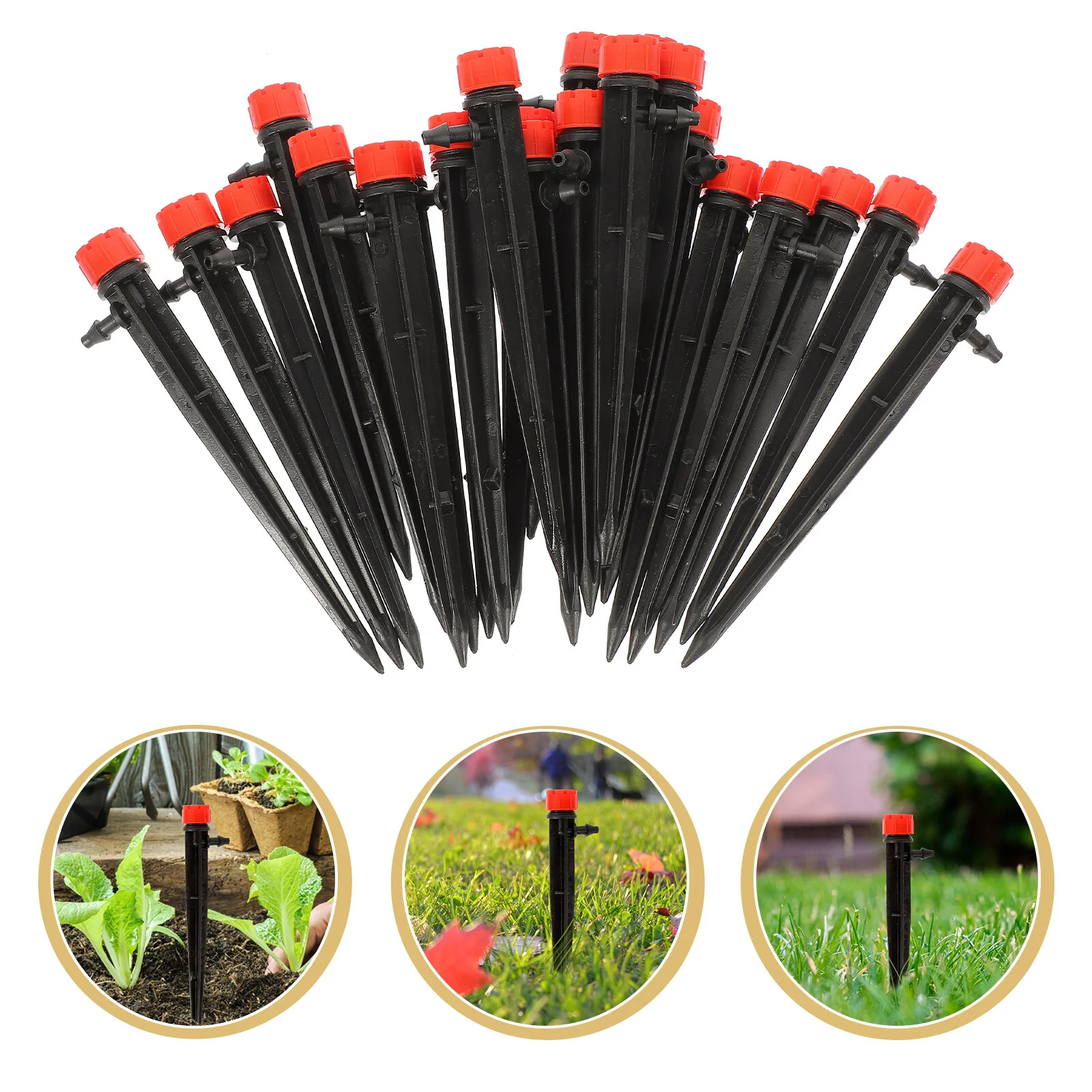 

50 Pcs Sprinkler Inserted Dripper Spray Nozzle Misting Garden Supply Plastic Spike