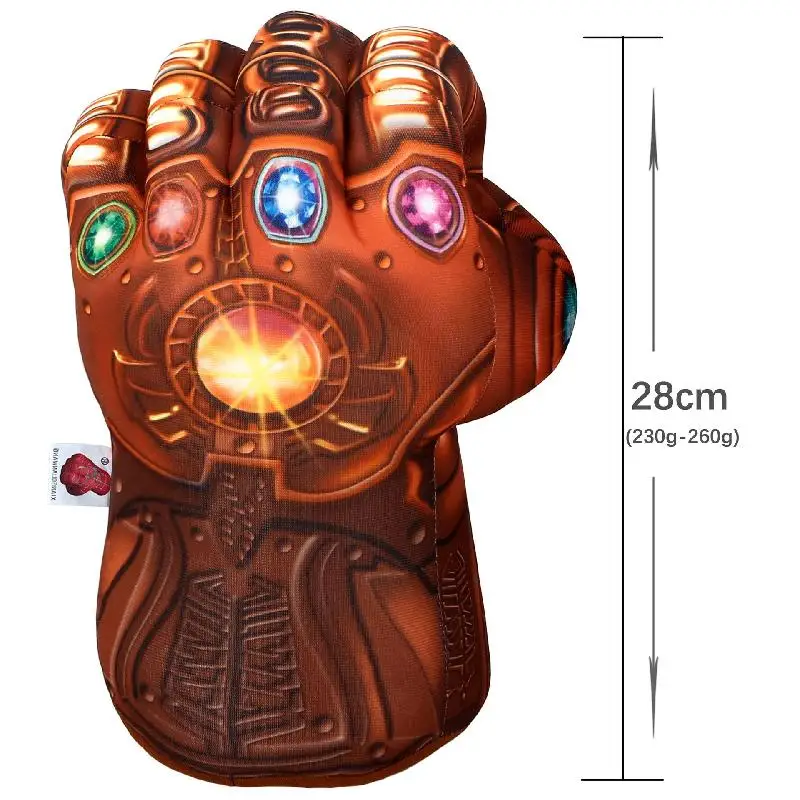 Disney Cosplay The Avengers Figures Hulk Spiderman Boxing Gloves Iron Man Grey Thanos Giant Fist Plush Vent Toys for Children images - 6