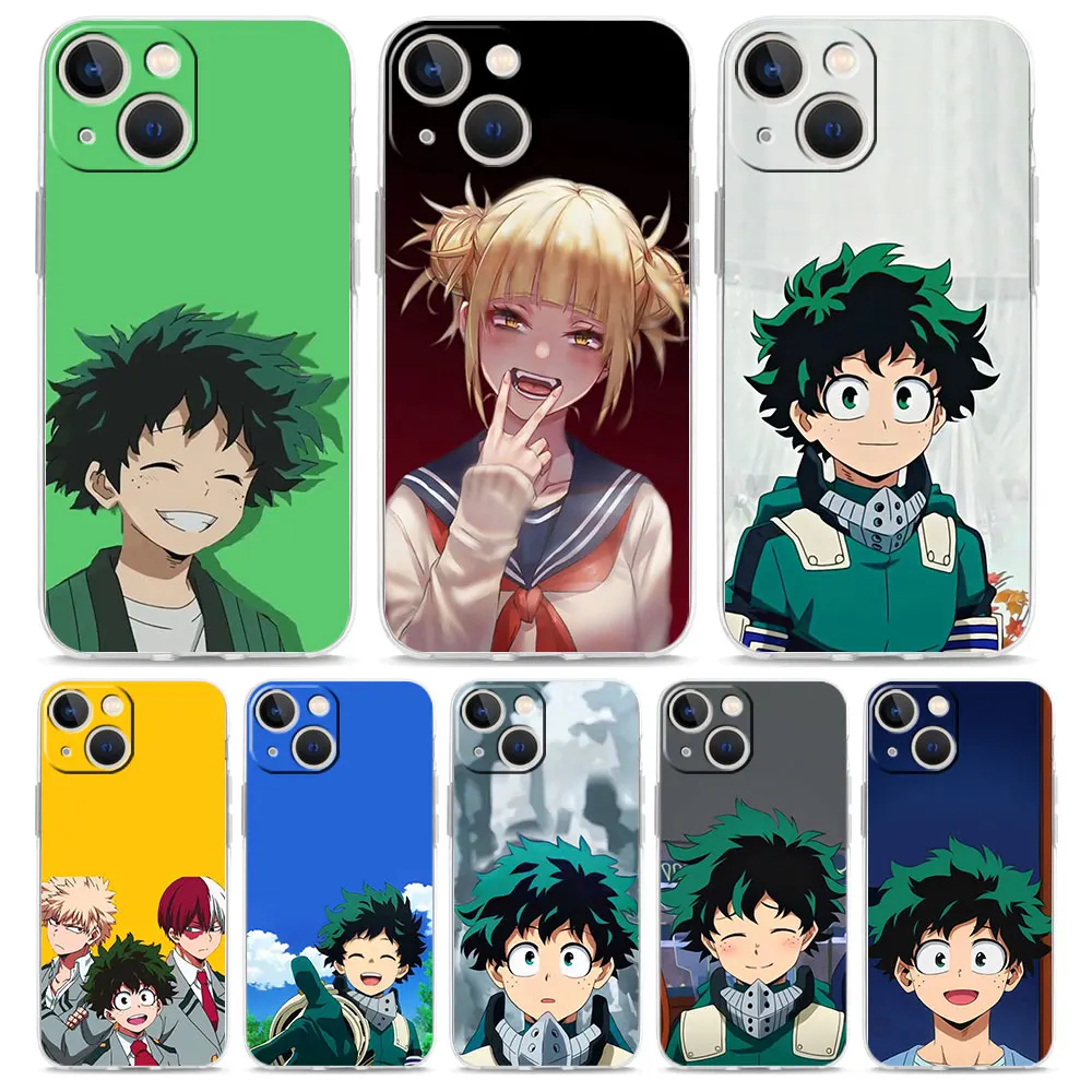 

for Apple iPhone 13 Pro Max 12 Mini Soft TPU Capa 7 8 Plus 6 6S+ 5 5S X XS XR Phone Case iPhone 11 My Hero Academia Anime Shell