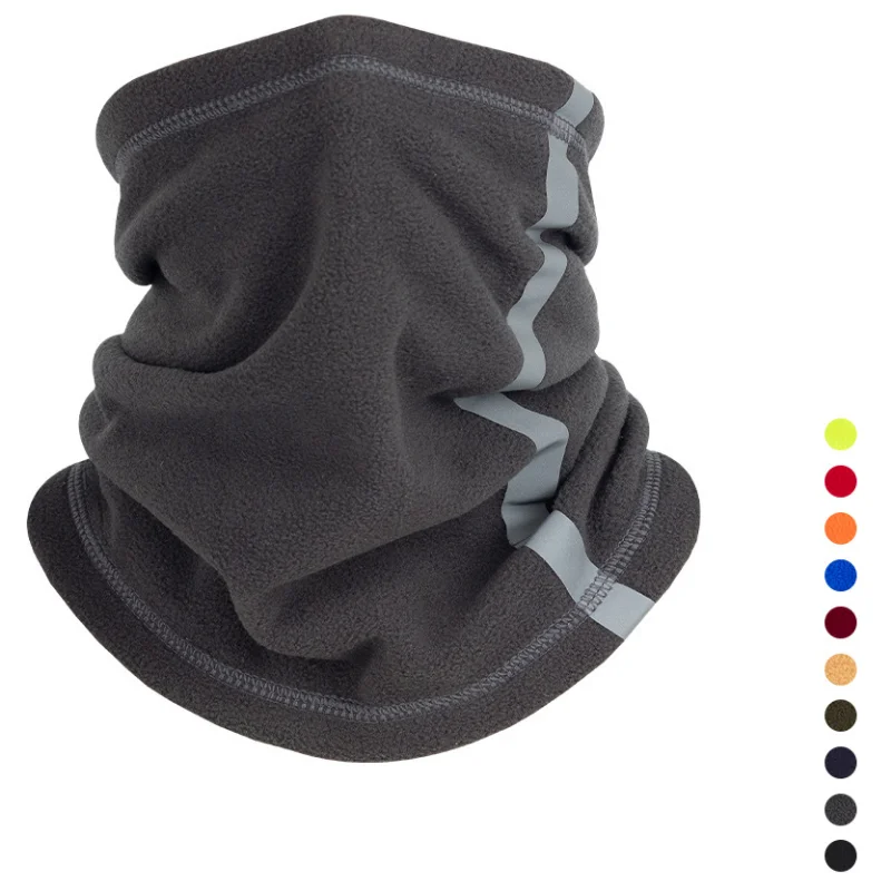 

Outdoor Winter Warm Fleece Neck Scarves Reflective Skiing Neck Cover Mask Half Face Mask Scarf Riding Biker Windproof