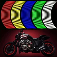 1 pair pvc motorcycle 18 inch wheel rim stickers modified wheel stickers tire reflective stickers