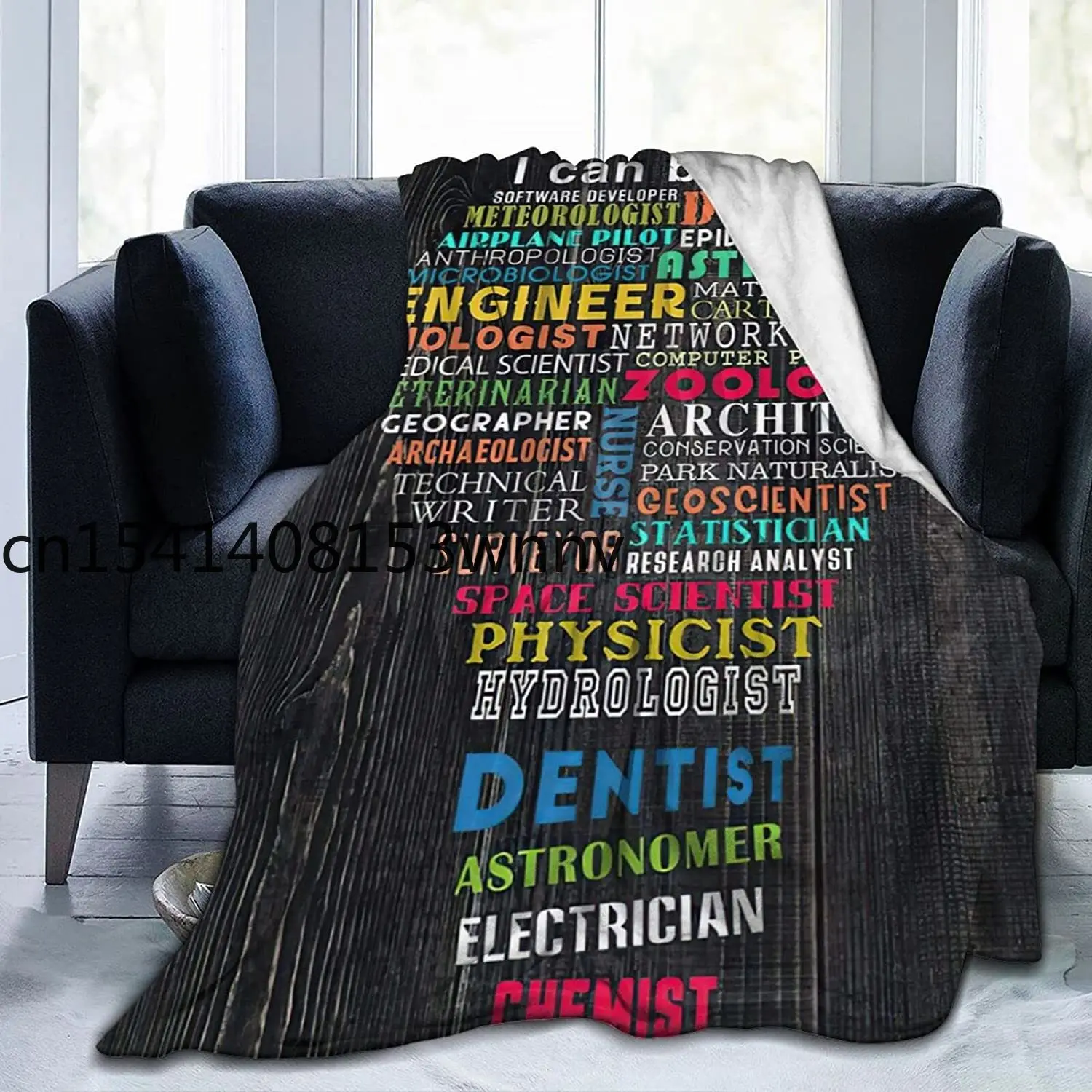 

Throw Blanket Inspirational Quotes I Can Be a1 UltraSoft Flannel Fleece Warm Couch Sofa Bed Living Room Blanket for Adults