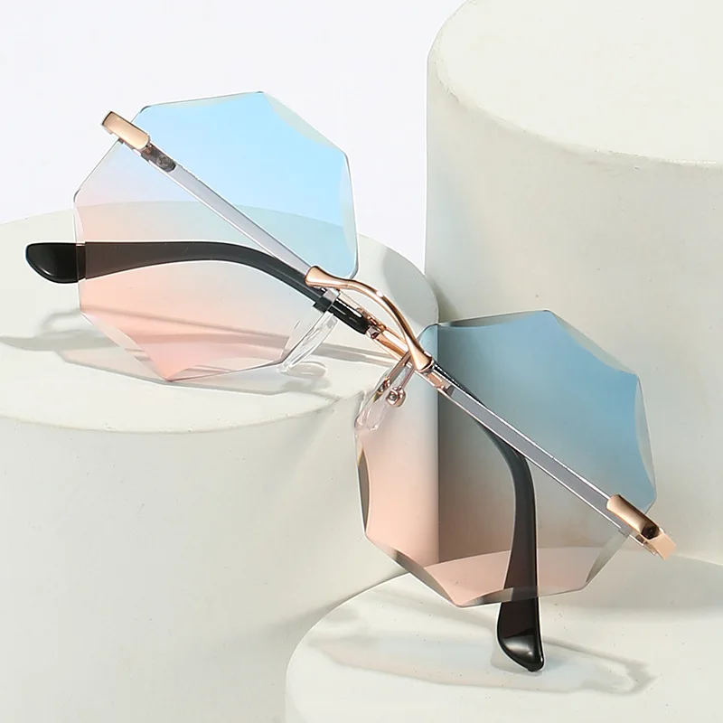 

New Irregular Sun Glasses Funny Hip Hop Party Sunglasses Gradient Color Sunglasses Live
