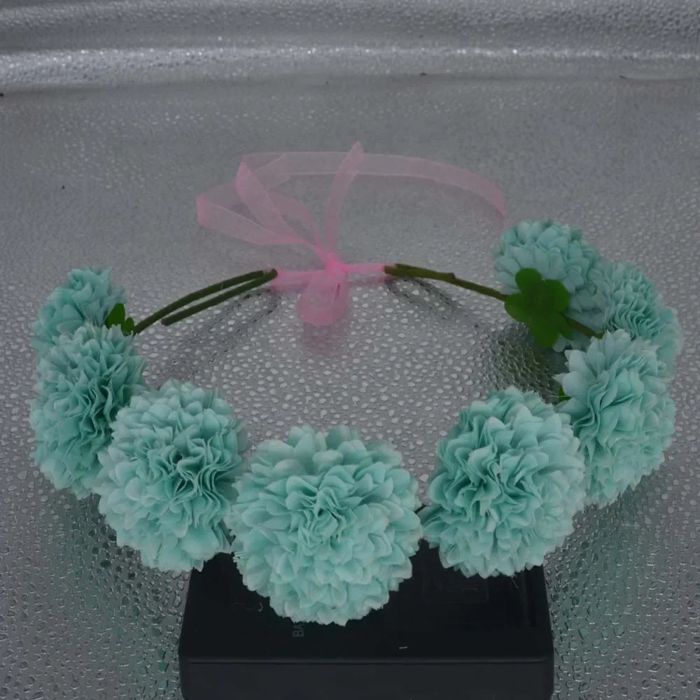 Регулируемый цветочный венок гортензии для женщин и девочек повязка на голову