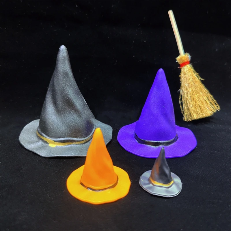 SEWS-Мини Шляпа Ведьмы Хэллоуин Декор Миниатюрные Шляпы Маленькие Для Торта