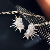 full rhinestone crystal stud earrings for women shiny star earrings party weddings jewelry gifts