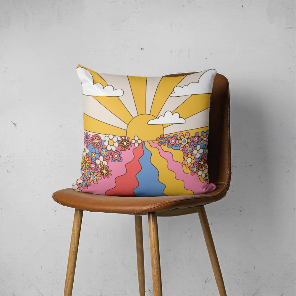 

PSYCHEDELIC PILLOW 124 Customizable Bedroom Bed Sofa Hotel Car Lumbar Pillow Fashion Decorative Cover