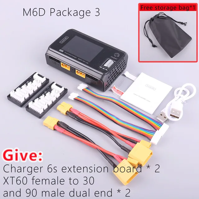 ToolkitRC M6D + XT30/XT90 cables