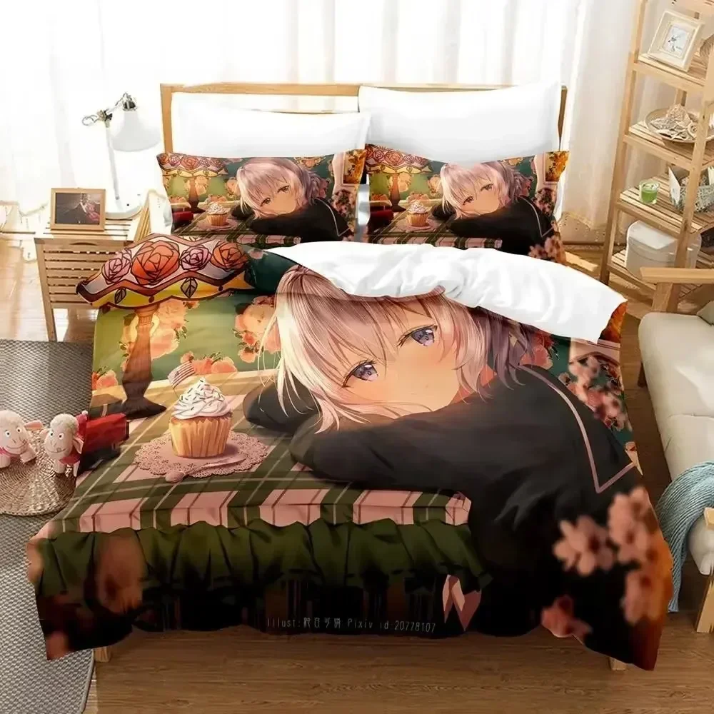 Фото Комплект постельного белья с 3D принтом Zombie Land Saga Single Twin Full Queen King Size, комплект постельного белья для взрослых и детей, комплекты пододеяльников из полиэстера для спальни №2