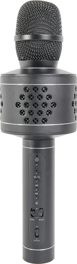 

Микрофон для караоке, для живого вокала ATOMevolution KM-230, черный, алюминиевый корпус, Bluetooth, с подсветкой