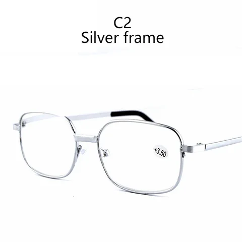 Модные очки для чтения с металлической оправой, очки для дальнозоркости для мужчин и женщин, с диоптриями + 1,0 ~ + 4,0
