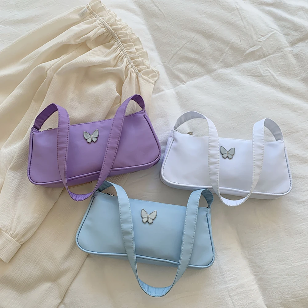 

Casual Women Canvas Butterfly Cow Printing Shoulder Underarm Bag Casual Ladies Handbags Female Travel Simple Top-handle Bags