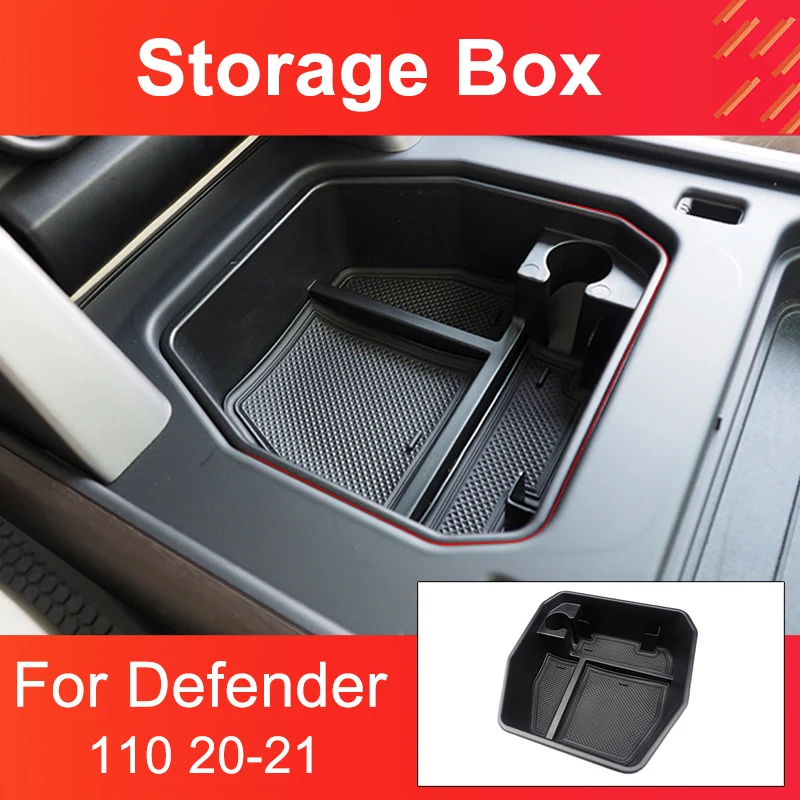 

Черный ящик для хранения с подлокотником для Land Rover Defender 110, автомобильный ящик для хранения без повреждений из АБС-силикона