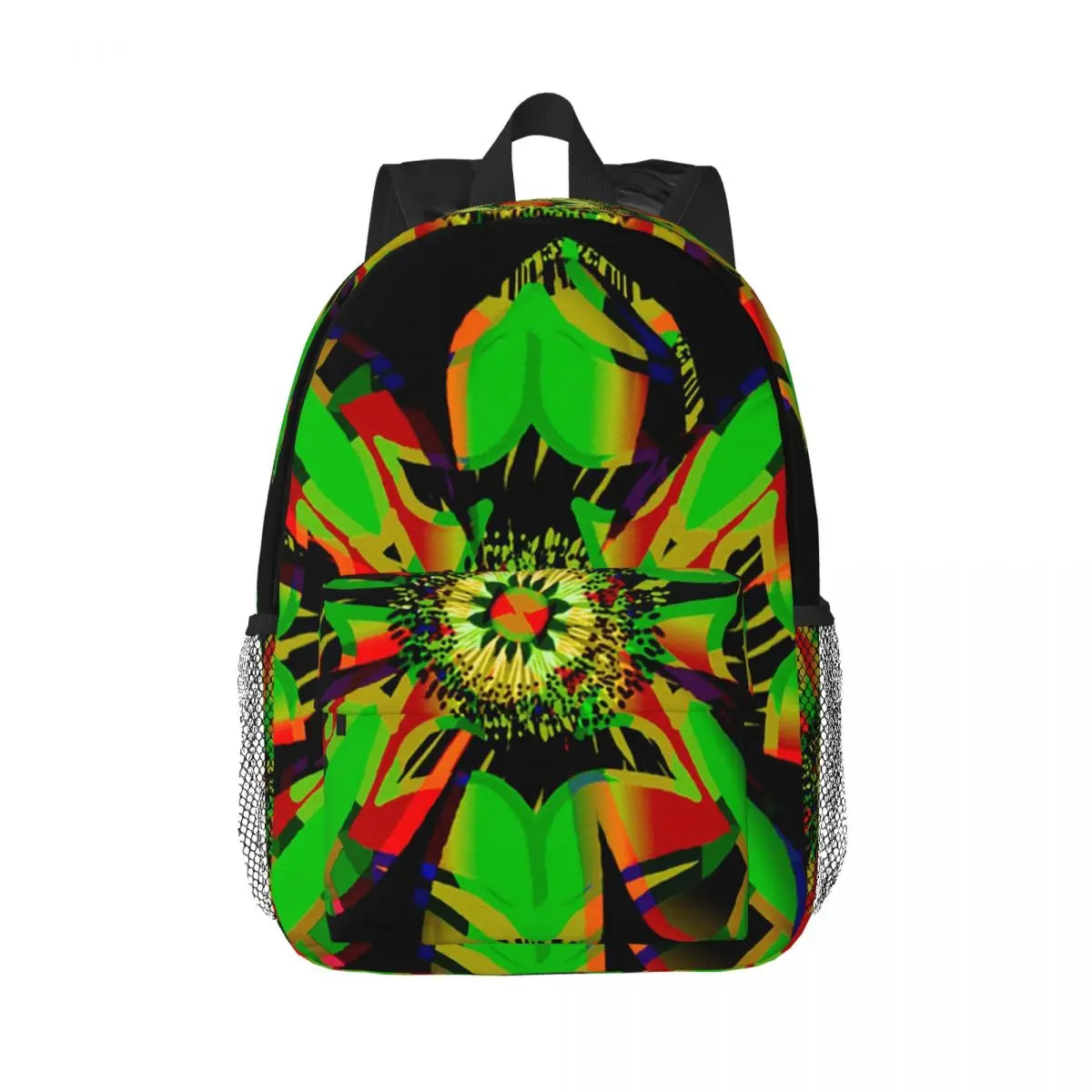 Рюкзак для книг подростков вместительный с цветочным принтом
