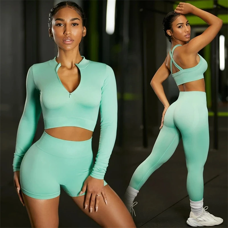 

Seamless Yoga Pants Gym Leggings Women High Waisted Push Up Fitness Workout Sport Woman Tummy Control Training Scrunch Tights