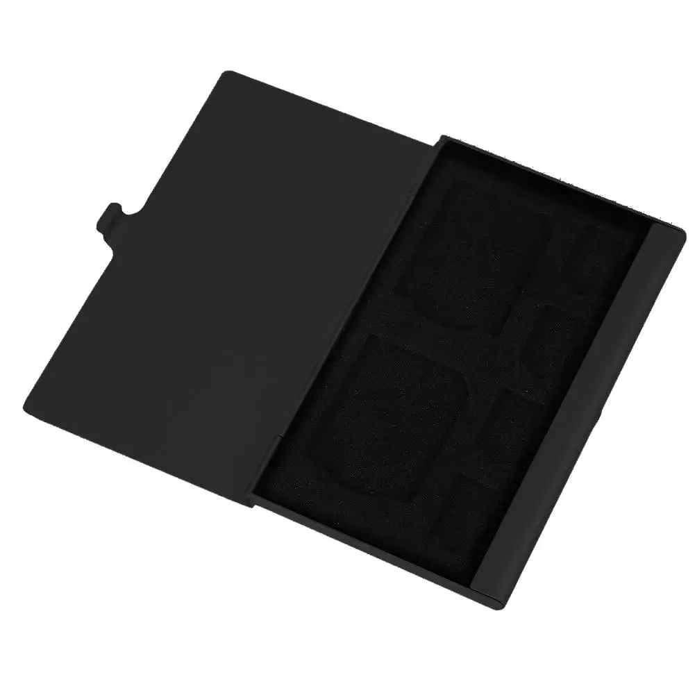 

Portable Aluminum TF memory card storage case microsd/micro holder bag memory box
