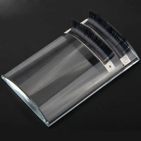 wholesale crystal glass eyelash extensions glue holder eyelashes lash lashes u type holder tray