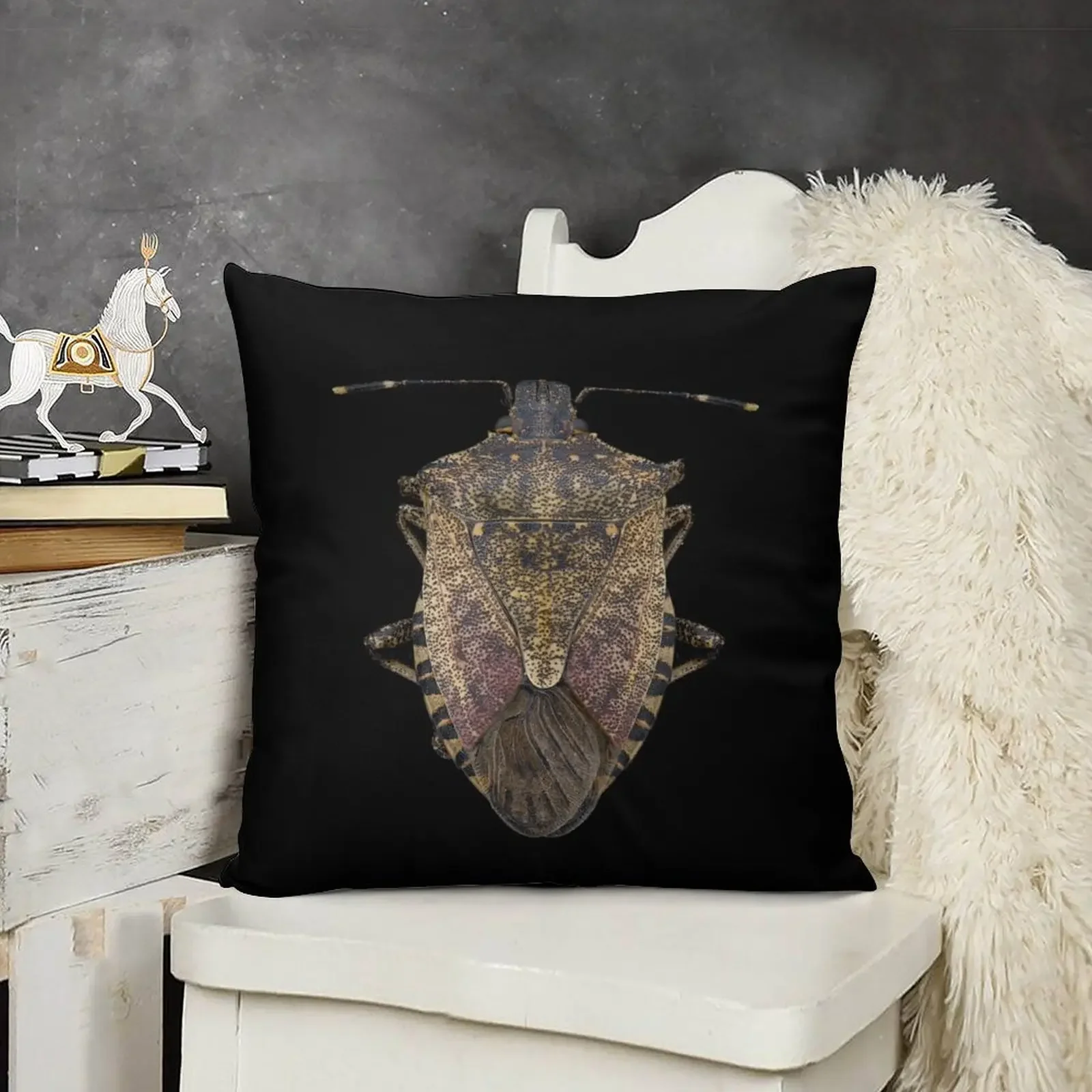 Коричневый Marmorated Stink Bug (Halyomorpha halys) Декоративная подушка Подушки для кровати