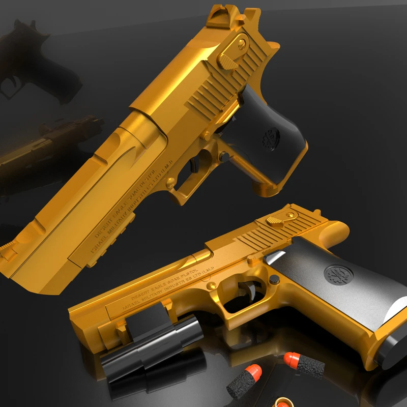 

Shell Ejecting Toy Gun Airsoft Pistol Model Desert Eagle diy gun Manual Soft Bullet Gun Toy Aiming Train Pistol Boys Toys gifts