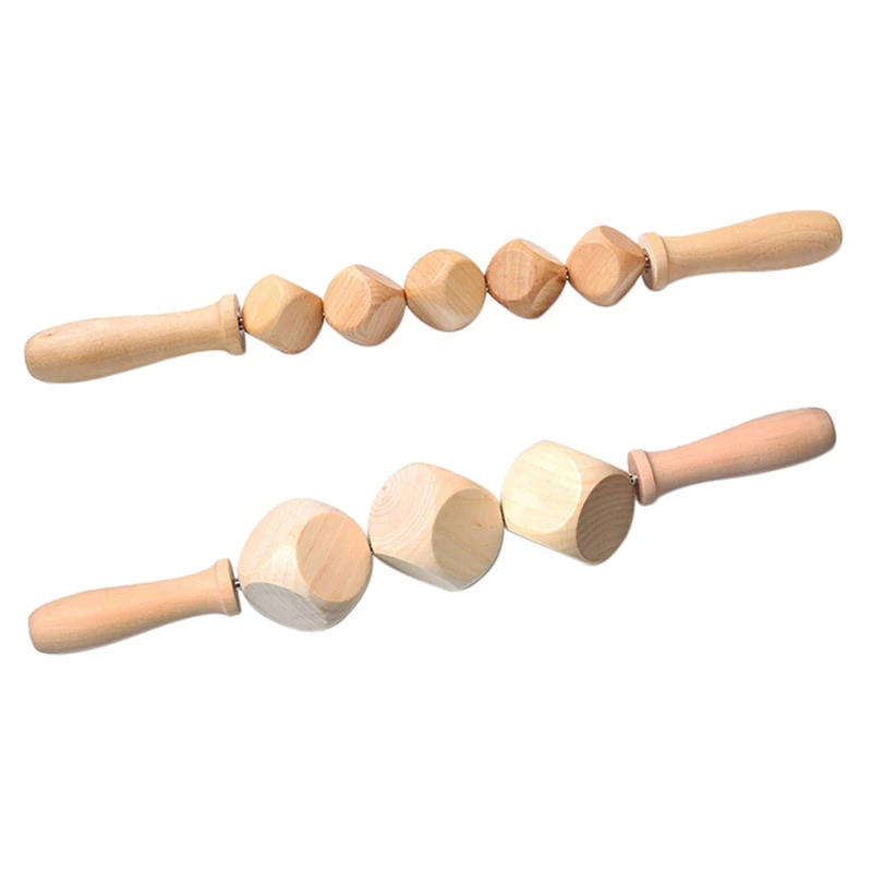 

Cube-Rollers Massager Wood Therapy Lymphatic Drainage Tool Anti-Cellulite Dice Roller Stick For Muscle Pain Relief
