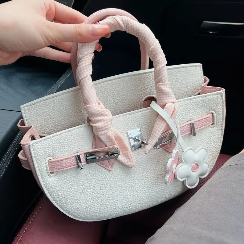 

HAEX Vintage Ladies Handbags Fashion 2022 Trend Scarves PU French Style Elegant Sac A Main Flowers Concise Women Shoulder Bags
