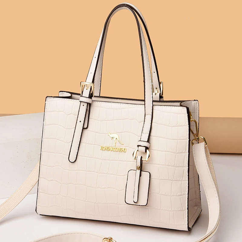 

Genuine Brand Leather 2 Layers Alligator Crossbody Bag For Women Female Shoulder Messenger Sac Luxury Designer Ladies Handbags
