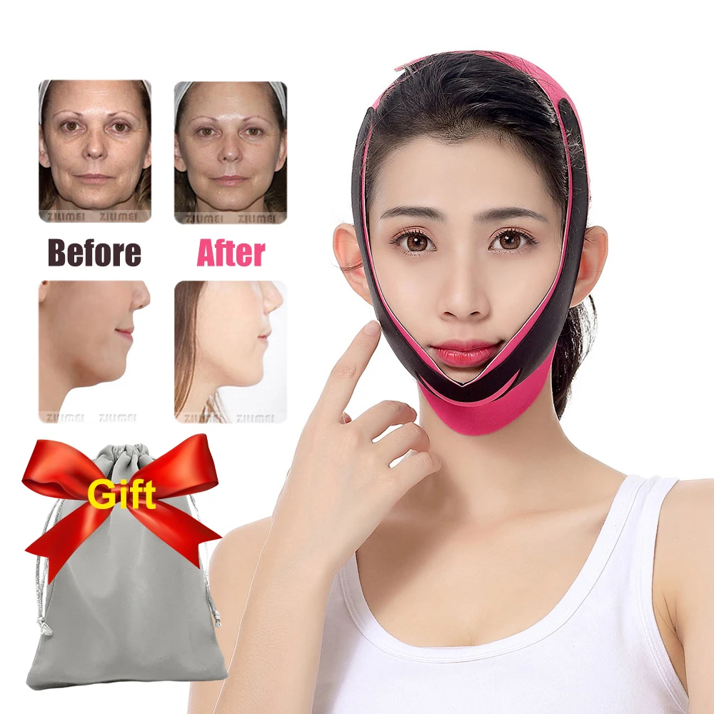 

Elastic Face Slimming Bandage V Line Face Fat Shaper Women Chin Cheek Lift Up Belt Facial Massage Strap Skin Care Beauty Tools