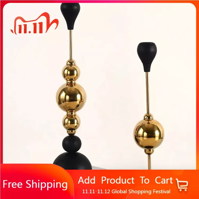 

Черные золотые подсвечники, индивидуализированные текстурированные банкетные подсвечники, свадебные скандинавские Декорации для дома CY50CS