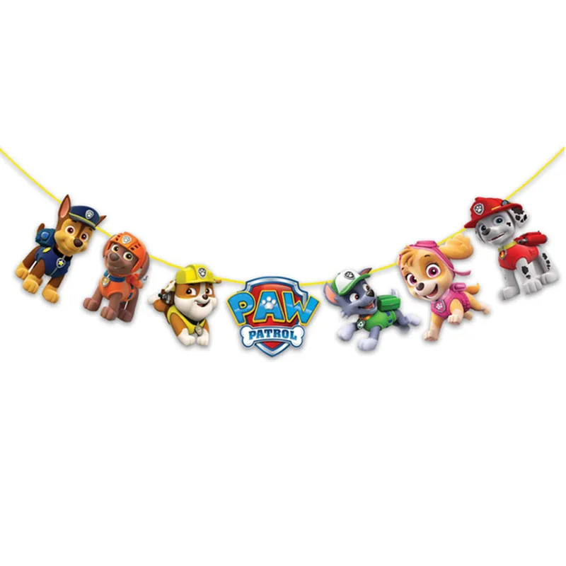 Декоративный баннер из фольги и латекса с изображением героев мультфильма