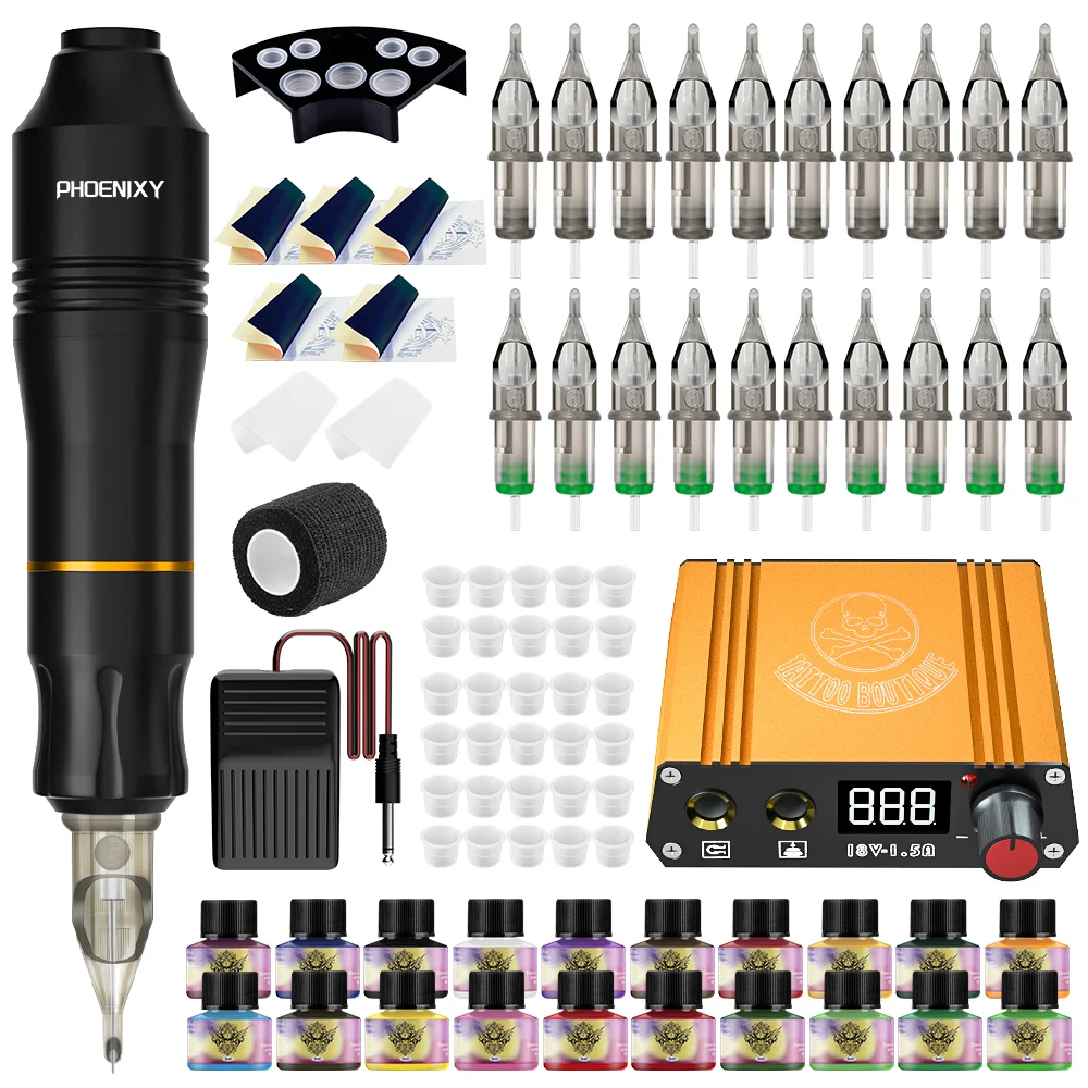 Профессиональный набор для тату-машинки вращающаяся тату-ручка с блоком питания