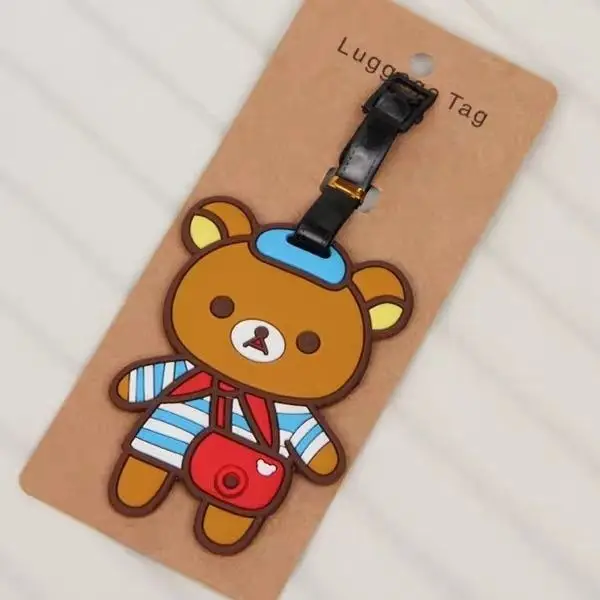 Милый рилаккума мультяшный рисунок подвеска для путешествий с защитой от потери