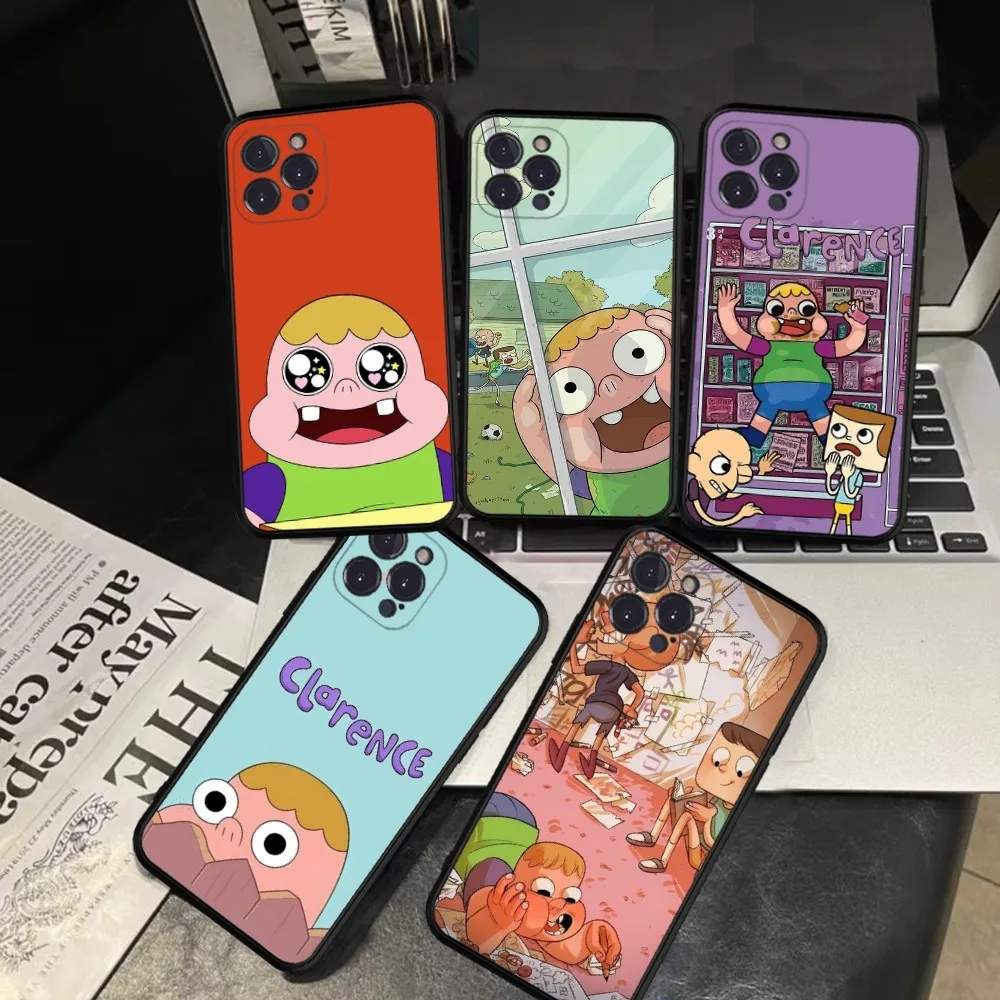 Cartoon C-Clarence TV Phone Case Silicone Soft for iphone 16 15 14 13 12 11 Pro Mini XS MAX Plus X Cover