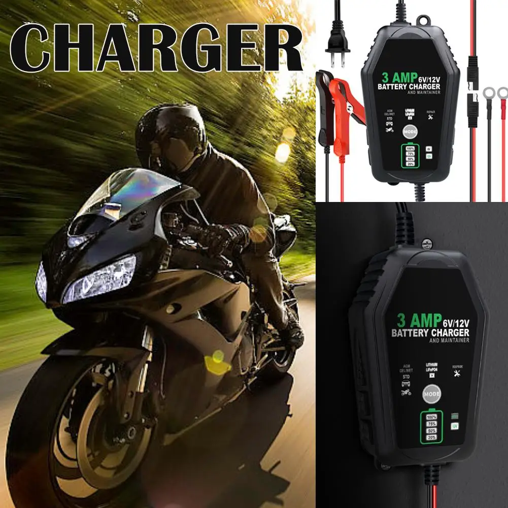 HTRC 6В 12В 3000ма умное зарядное устройство Автоматическое для непрерывной работы