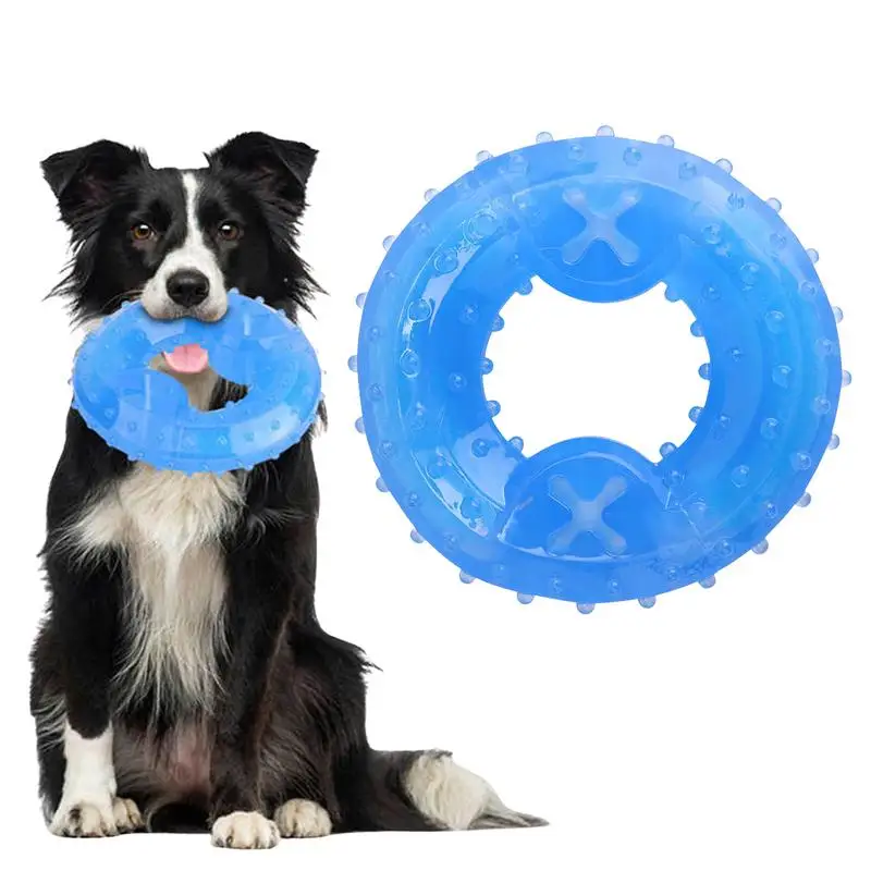 

Teething Toys For Puppies Pet Teether Cooling Chew Toy TPR Puppy Teething Ring Summer Freezable Dog Teething Toys Fit With