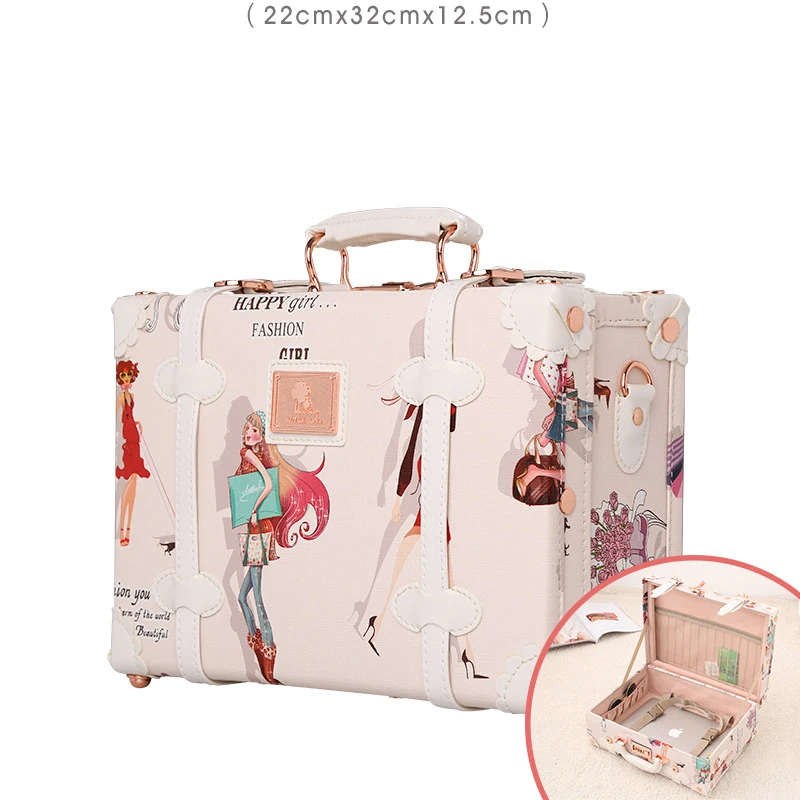 13 Inch Suitcase Travel Storage Box Small Female Mini Bag Lightweight And Cute Makeup Case 22X32X12CM