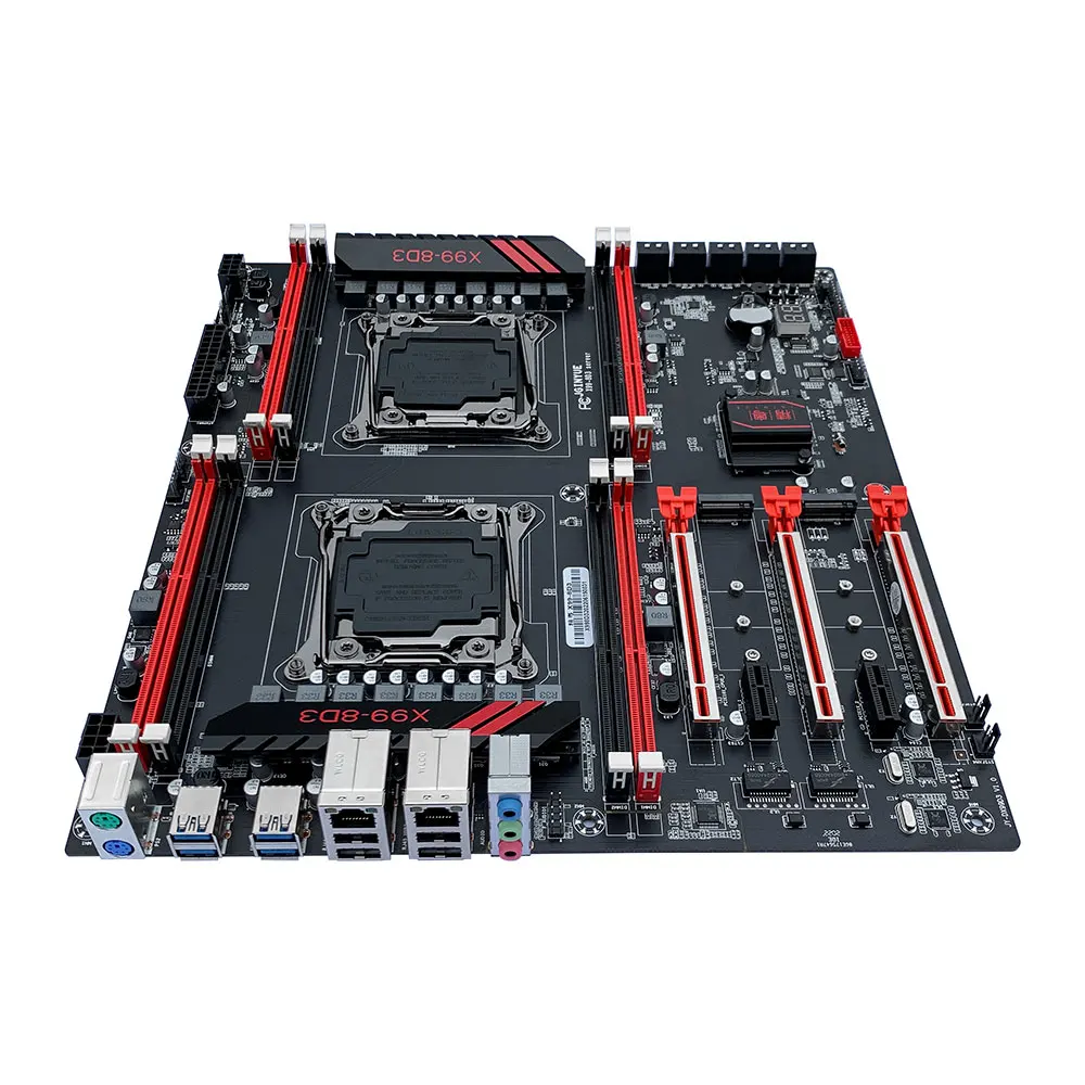 Материнская плата JGINYUE для двух процессоров материнская LGA 2011-3 с поддержкой Xeon E5 V3