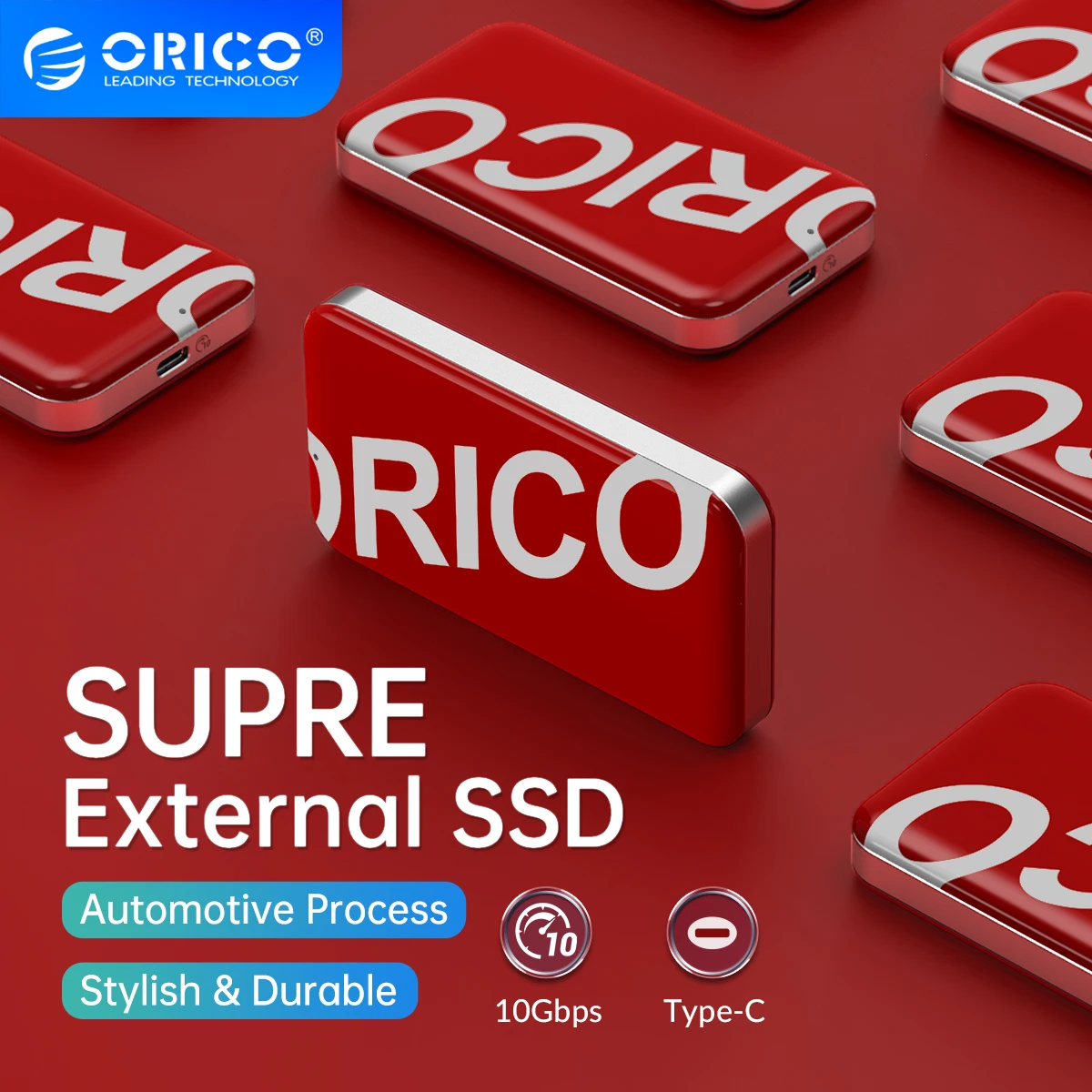 ORICO SUPRE Portable SSD 1050MB/s External Solid State Drive 2TB 1TB 256GB 512GB USB 3.2 Gen 2 Type- C PSSD for Laptop Notebooks