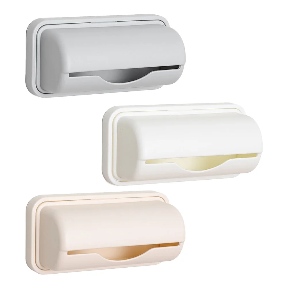 

Trash Organizer Holder Wall Dispenser Garbage Storage Box Mounted Boxes Punch Free Bin Poly Mount Containers