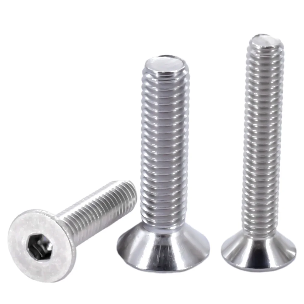 Винты механические с потайным шестигранным отверстием из нержавеющей стали 304