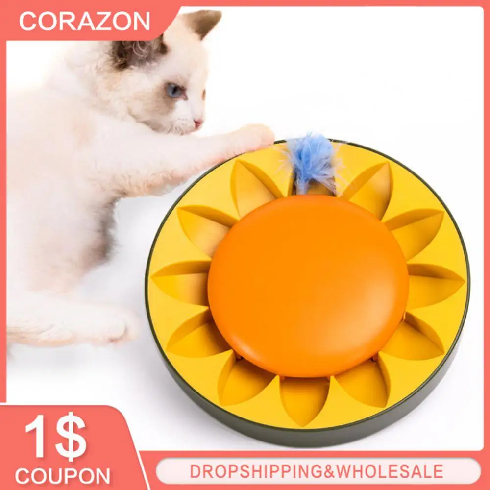 

Intelligent Toy Automatic Standby Sunflower Cat Toy Interactive Toy Funny Cat Stick Portable Cat Teaser Stick Pet Toys