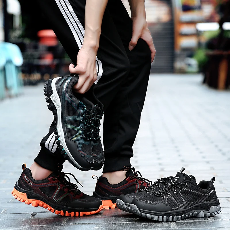 SALUDAS Hiking Shoes Men Women Outdoor Trail Running Shoes Camping Trekking Sneakers Breathable Non-slip Tennis Sneakers Male