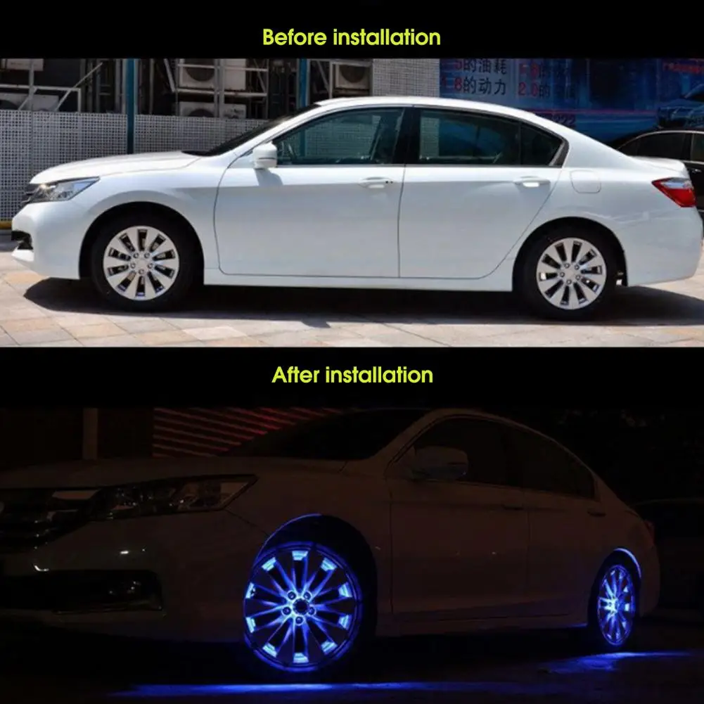 

4PCS Waterproof Auto Shining Car Auto Wheel Tire Tyre Light Hub Lamp Air Valve Stem LED Light With Cap Cover Car Styling Light