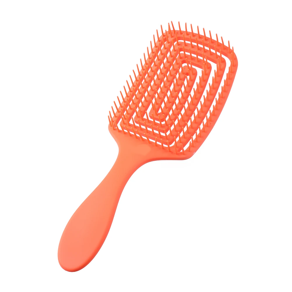 

Portable Hair Brush Scalp Massage Comb Salon Women Rubber Anti-skid Handle Dry Wet Hairdressing Style Tool Hairbrush Health Care