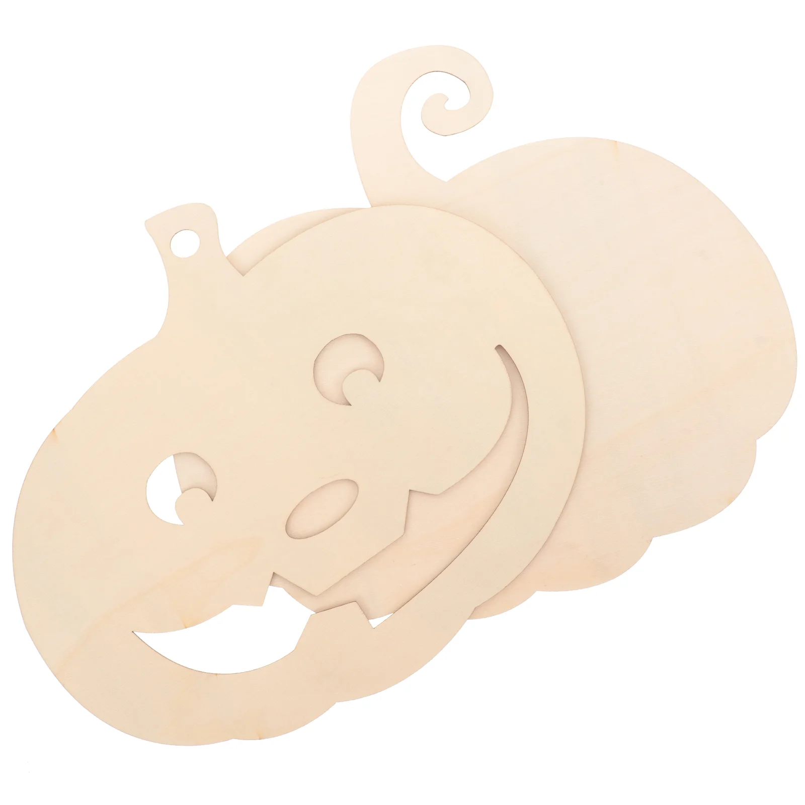 

2 Pcs Crafts Pumpkin Unfinished Wood Slices Tag Blank Chip DIY Labels Wooden Ornaments
